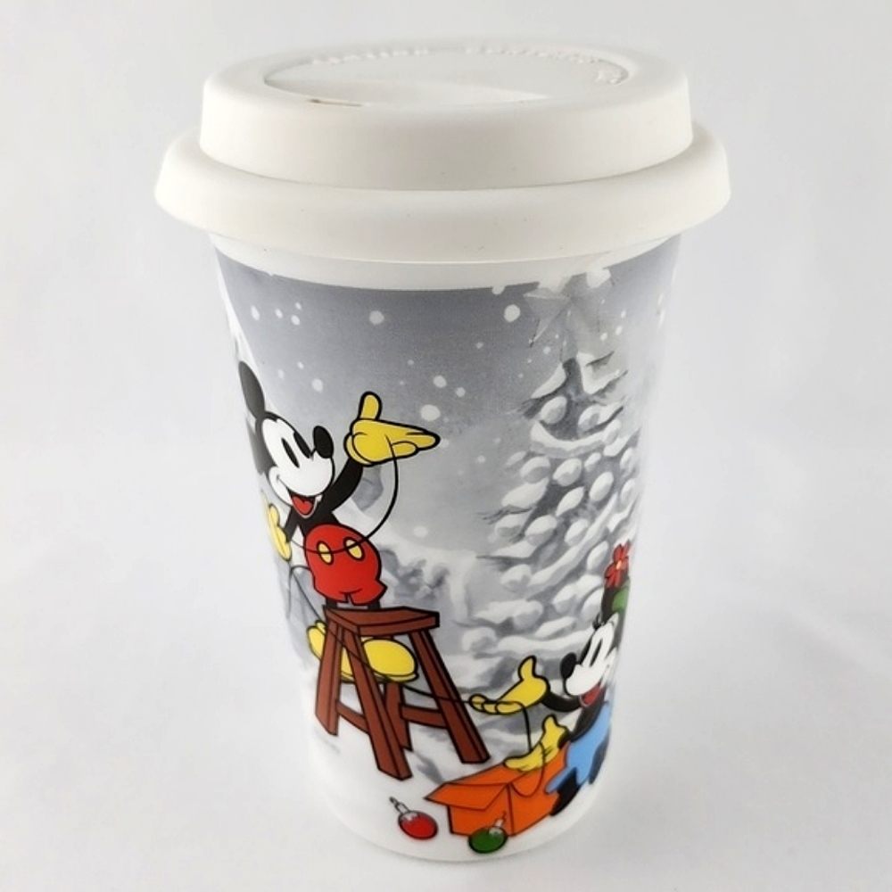 Disney Mickey Mouse  Minnie Mouse Vintage Holiday Travel Mug Ceramic Coffee Tea